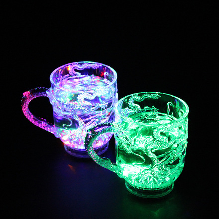 Dazzle color induction luminescence cup colorful Flash Beer Drink Cup Bar KTV theme Hotel Restaurant party supplies