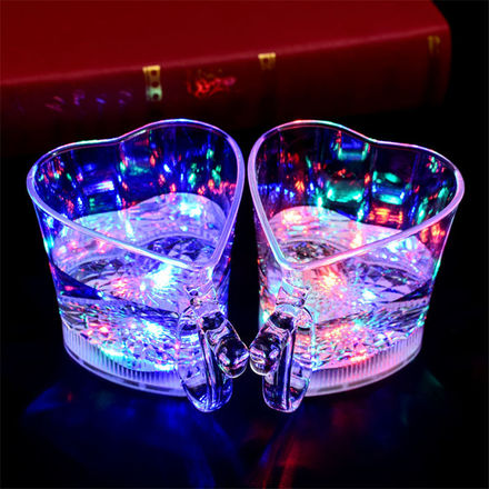 Dazzle color induction luminescence cup colorful Flash Beer Drink Cup Bar KTV theme Hotel Restaurant party supplies