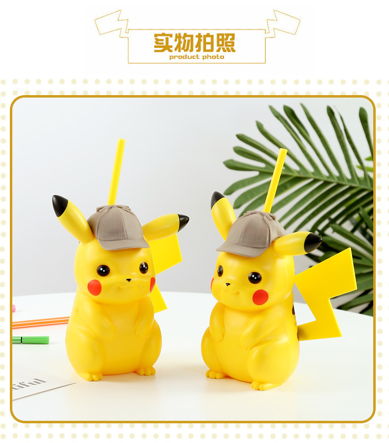 Genuine Studio Detective Pikachu Cup with Straw Shaped Cup Drink Cup Popcorn Bucket Movie Surrounding Crossbody Bag Genuine Studio Detective Pikachu Cup with Straw Shaped Cup Drink Cup Popcorn Bucket Movie Surrounding Crossbody Bag