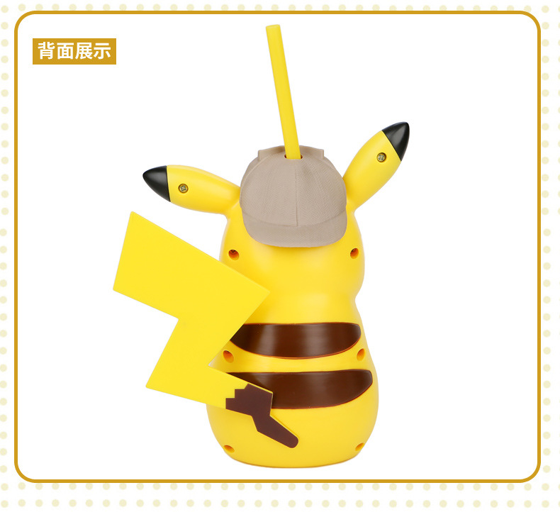 Genuine Studio Detective Pikachu Cup with Straw Shaped Cup Drink Cup Popcorn Bucket Movie Surrounding Crossbody Bag Genuine Studio Detective Pikachu Cup with Straw Shaped Cup Drink Cup Popcorn Bucket Movie Surrounding Crossbody Bag