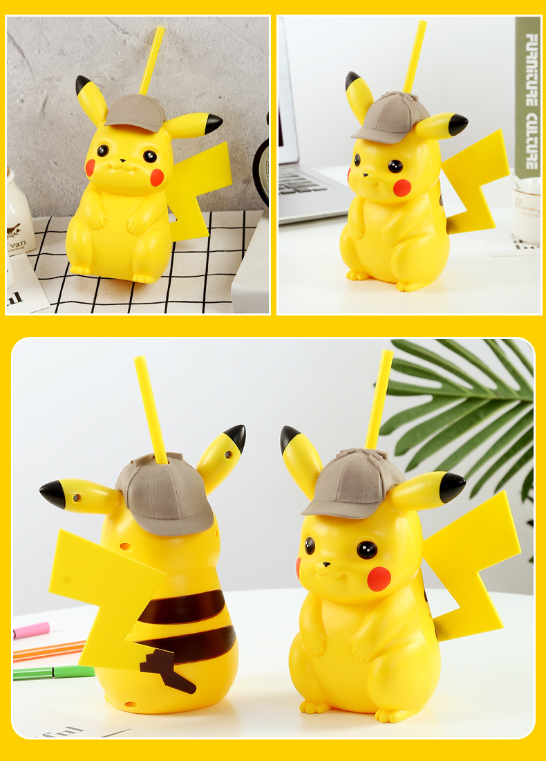 Genuine Studio Detective Pikachu Cup with Straw Shaped Cup Drink Cup Popcorn Bucket Movie Surrounding Crossbody Bag Genuine Studio Detective Pikachu Cup with Straw Shaped Cup Drink Cup Popcorn Bucket Movie Surrounding Crossbody Bag