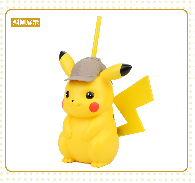 Genuine Studio Detective Pikachu Cup with Straw Shaped Cup Drink Cup Popcorn Bucket Movie Surrounding Crossbody Bag Genuine Studio Detective Pikachu Cup with Straw Shaped Cup Drink Cup Popcorn Bucket Movie Surrounding Crossbody Bag