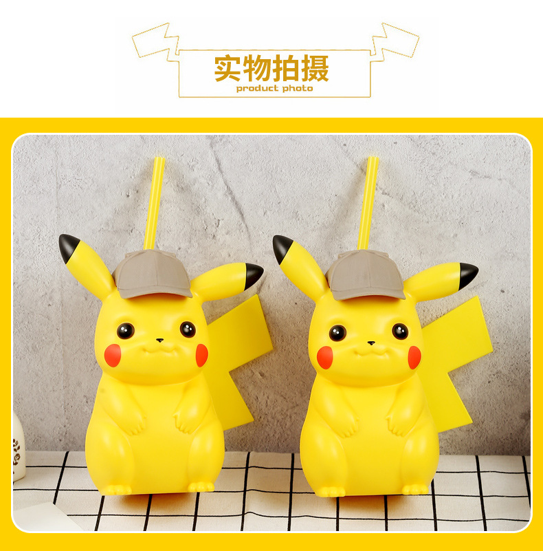 Genuine Studio Detective Pikachu Cup with Straw Shaped Cup Drink Cup Popcorn Bucket Movie Surrounding Crossbody Bag Genuine Studio Detective Pikachu Cup with Straw Shaped Cup Drink Cup Popcorn Bucket Movie Surrounding Crossbody Bag