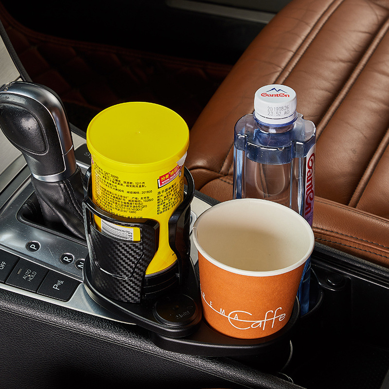 Style Multifunction Car Water Cup Holder Carbon Fiber Modification Coaster Ashtray Cup Holder Drink Holder for Car