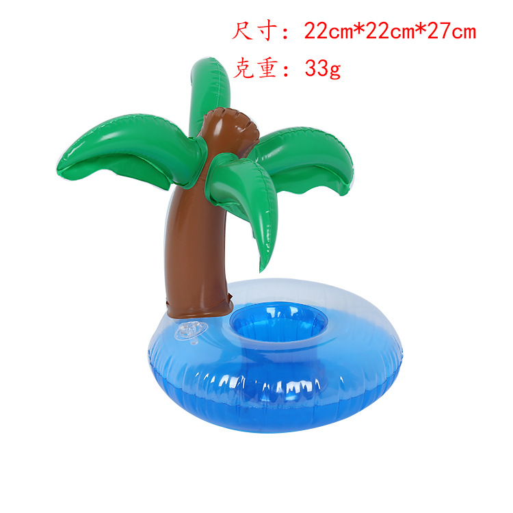 Available from stock PVC inflatable Water toy Flamingo Cup holders inflatable Water floating drink Cup holders