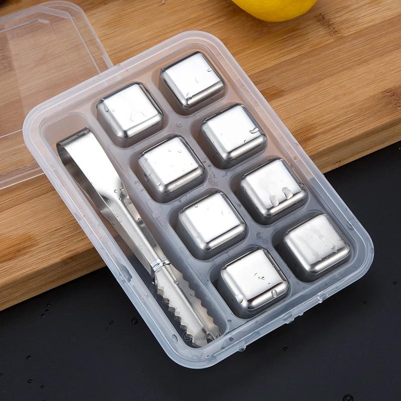 304 Stainless Steel Ice Cube Quick-Frozen Ice Grain Metal Ice Grain Coffee Drink Whisky Bar Wine Creative Supplies