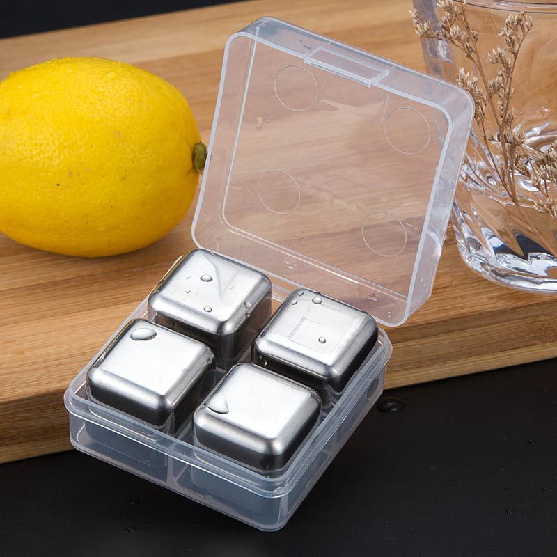 304 Stainless Steel Ice Cube Quick-Frozen Ice Grain Metal Ice Grain Coffee Drink Whisky Bar Wine Creative Supplies