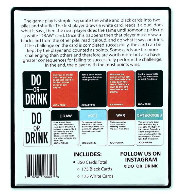 Do Or Drink-Do Or Drink in English-Party Game Card University Beat That Game Card Do Or Drink-Do Or Drink in English-Party Game Card University Beat That Game Card