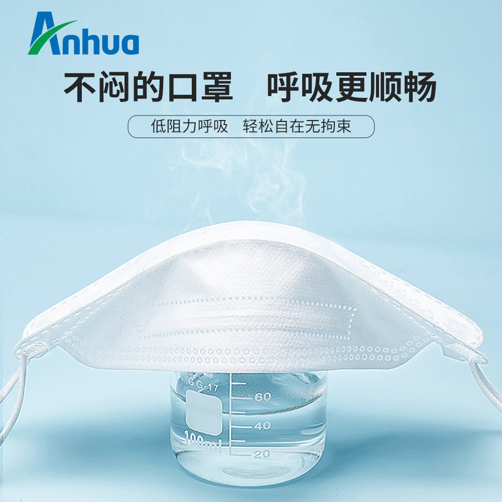 Korean Kf94 Fish Mouth Willow Leaf-Shaped KN95 Disposable Mask Silk Screen Logo Black Mask Factory Wholesale