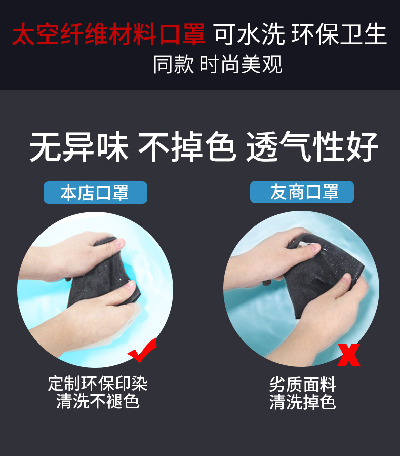 Dust-Proof Cotton Cloth Mask Men and Women Ice Silk Breathable Riding Black Mask Dust-Proof Cotton Cloth Mask Men and Women Ice Silk Breathable Riding Black Mask