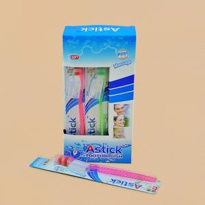 Foreign trade wholesale toothbrush Astick 610 # (12 / box) in the hair with plastic caps