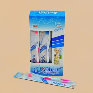 Foreign trade wholesale toothbrush Astick 617 # (12 / box) in the hair with plastic caps