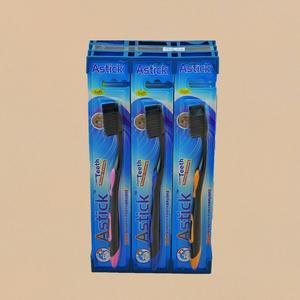 Trade wholesale Astick814 toothbrush (12 PCs/box), soft toothbrush hair black hair