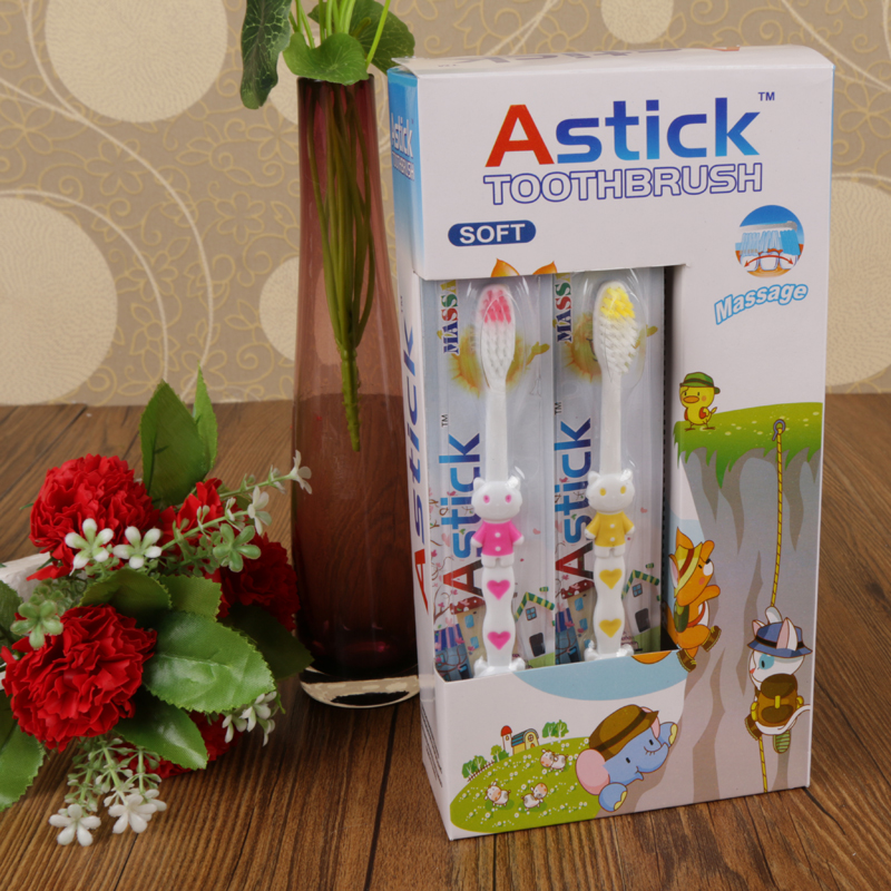 Children's toothbrush, elastic and soft toothbrush, Astick toothbrush.