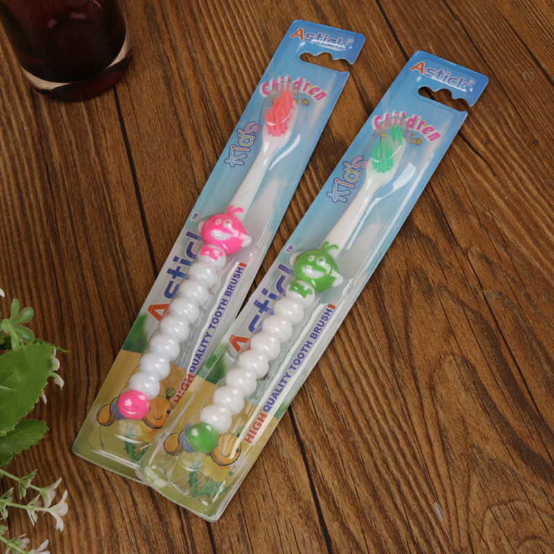 Children's Cute Toothbrush Stretch Filament Soft-Bristle Toothbrush Astick Toothbrush