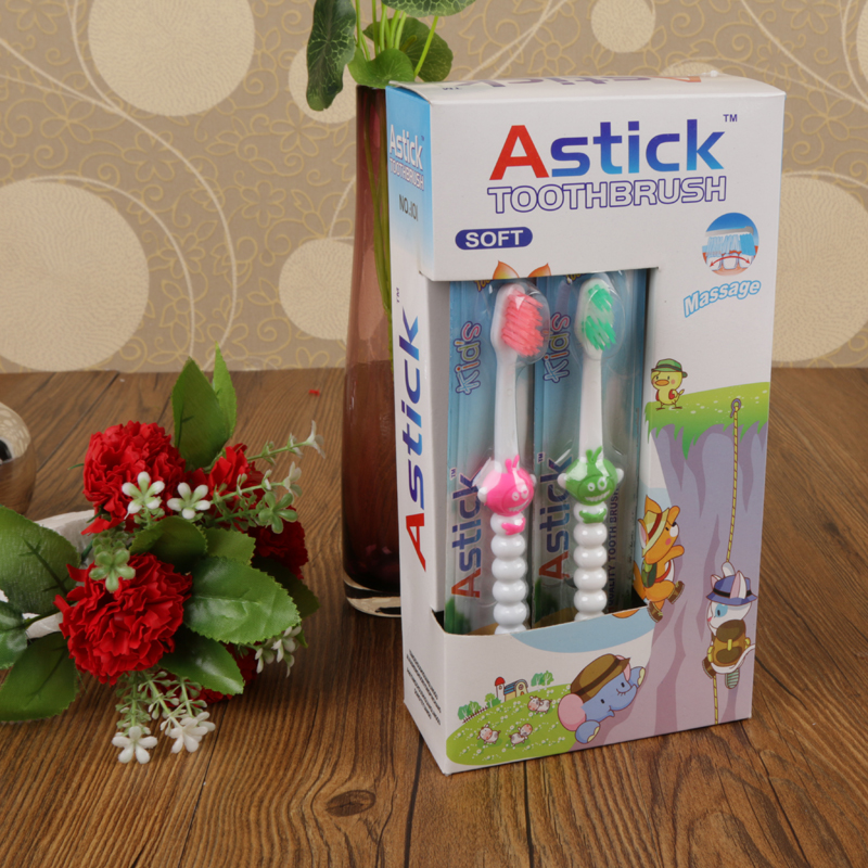 Children's Cute Toothbrush Stretch Filament Soft-Bristle Toothbrush Astick Toothbrush