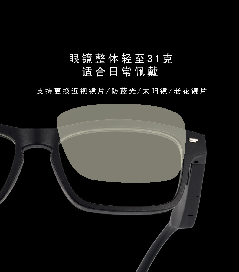 Factory Sports Smart Bluetooth Glasses Bone Conduction Call TWS Headset Sports Music Glasses Gift Logo