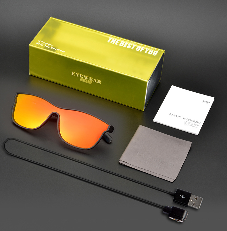 Factory Sports Smart Bluetooth Glasses Bone Conduction Call TWS Headset Sports Music Glasses Gift Logo
