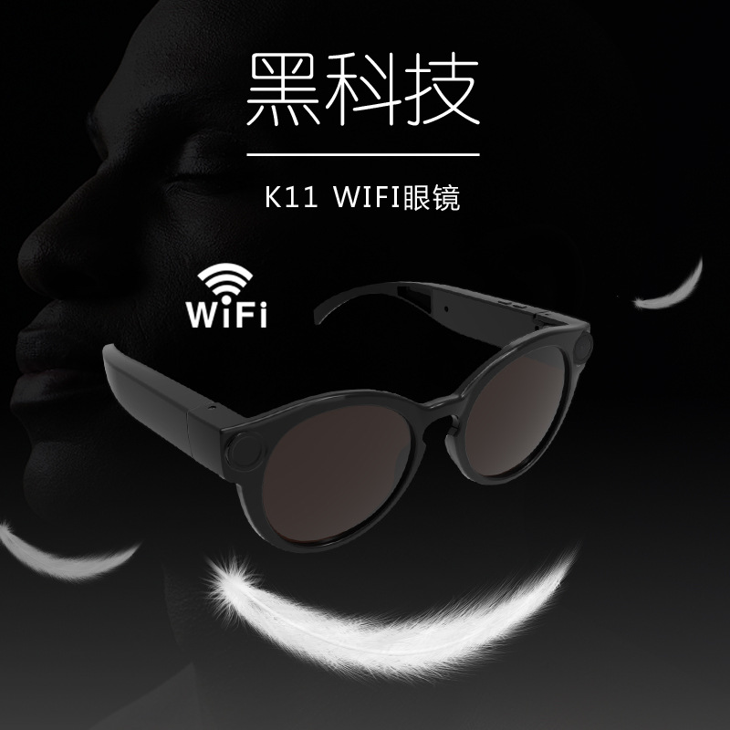 K11 Smart Glasses HotSpot WiFi Camera Sunglasses Glasses Outdoor Sports Video WiFi Glasses Sq11