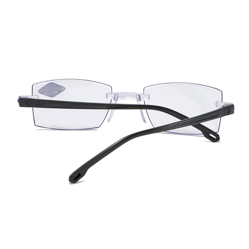 2021year Smart Zoom Anti-Blue Light Frameless Trimming Stall Goods Dual-Purpose Dual-Light Presbyopic Glasses