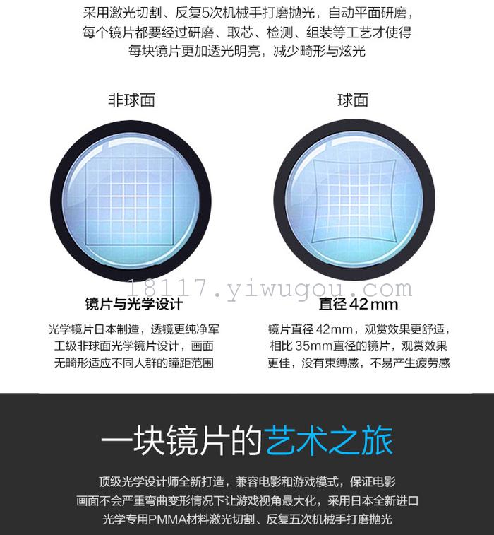 Vrbox generation 3D glasses mobile virtual reality glasses smart Theater