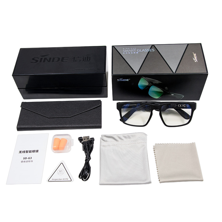 G3 Bone Conduction Glasses Smart Bluetooth Glasses Outdoor Sports Sunglasses TWS Headset Glasses Headset