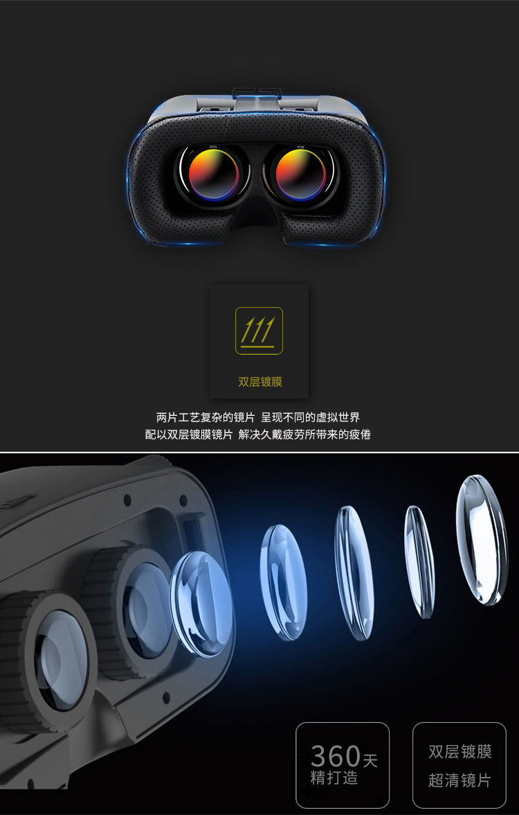 K2 Smart VR Glasses Virtual Reality Mobile Phone 3D Cinema Game VR Helmet Wholesale