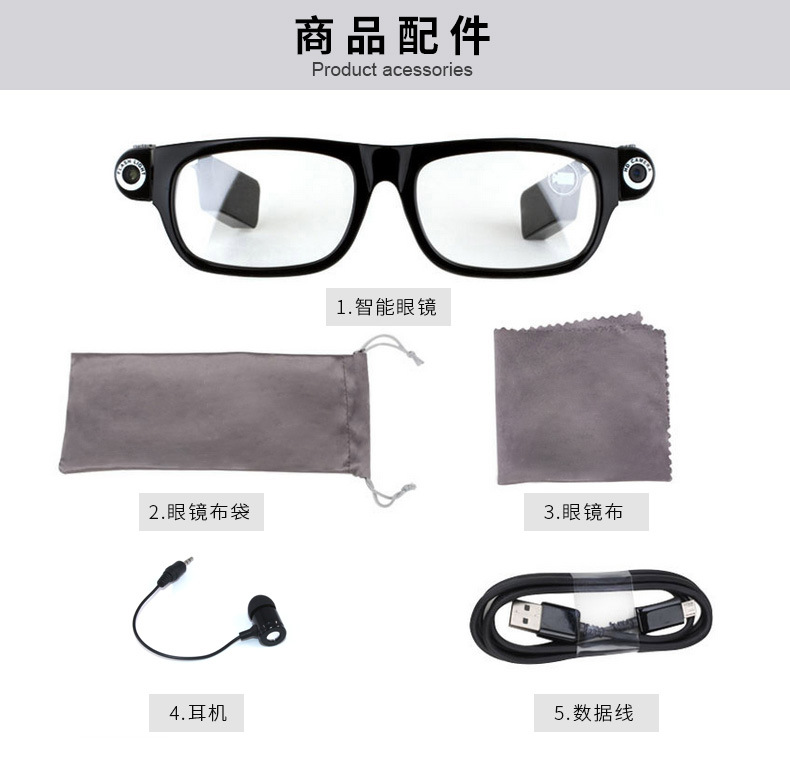 Camera Glasses/HD/Driving Record GPS Bluetooth Glasses/Smart Glasses Multi-Function Glasses Photo Eyes