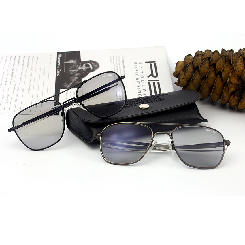 Musidun Eye Shield Pilot. Re Randolph New AgX Glass Smart Photochromic Glasses Sunglasses