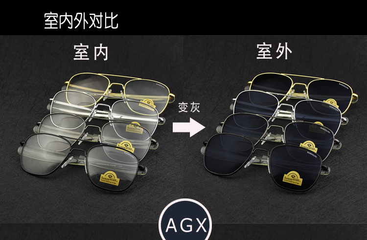 Musidun Eye Shield Pilot. Re Randolph New AgX Glass Smart Photochromic Glasses Sunglasses