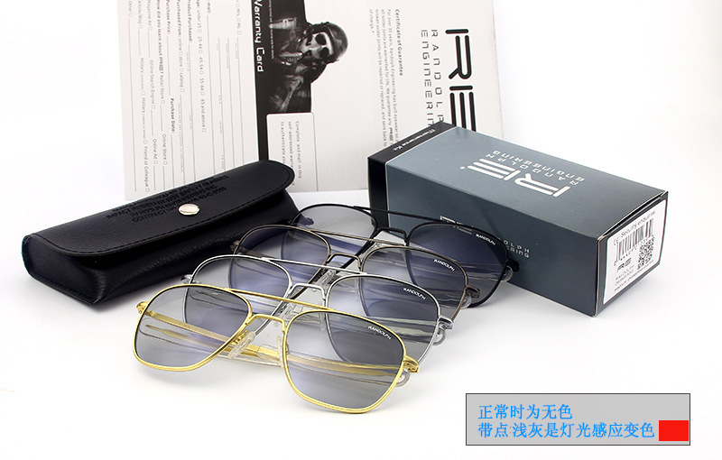 Musidun Eye Shield Pilot. Re Randolph New AgX Glass Smart Photochromic Glasses Sunglasses