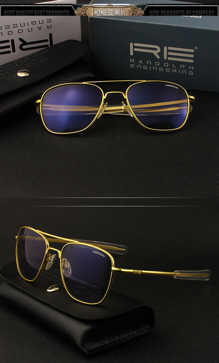 Musidun Eye Shield Pilot. Re Randolph New AgX Glass Smart Photochromic Glasses Sunglasses