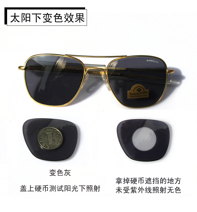 Musidun Eye Shield Pilot. Re Randolph New AgX Glass Smart Photochromic Glasses Sunglasses