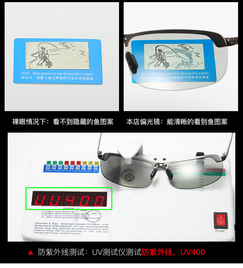 New 3043 Men's Sunglasses Day and Night Driving Glasses Smart Color Changing Polarized Sunglasses Factory Approval