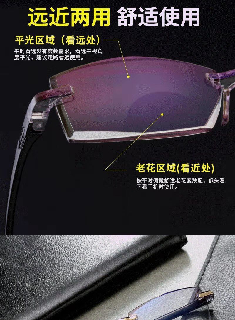 2020 new reading glasses dual-use male and female smart zoom anti-blue reading glasses manufacturers direct