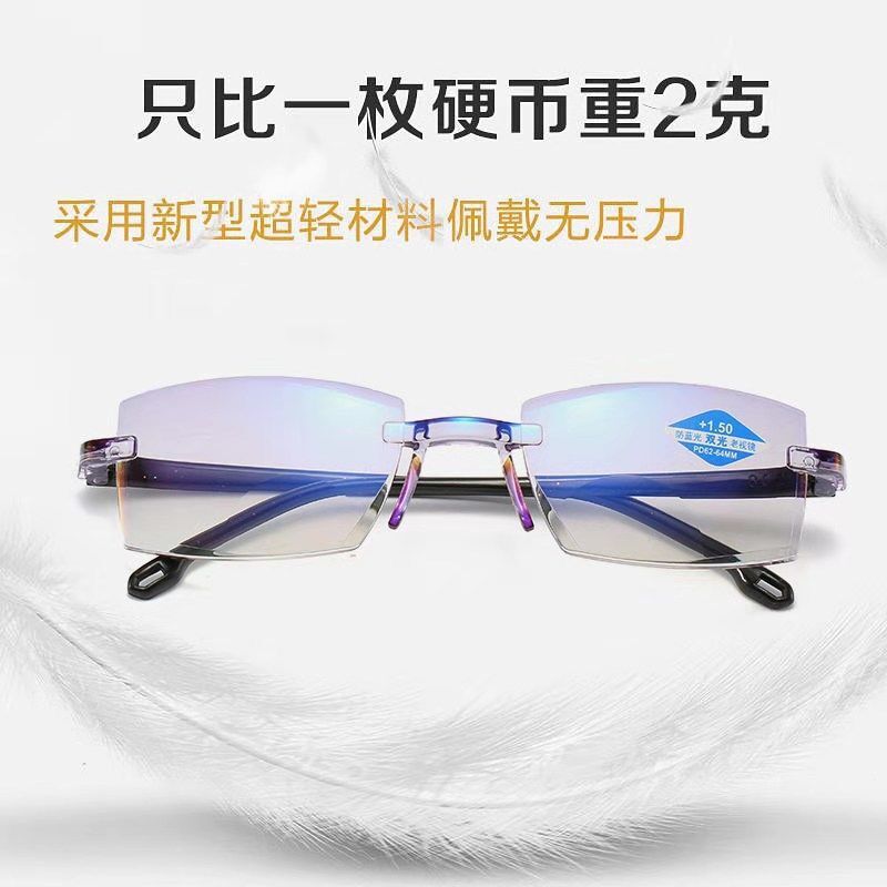 2020 new reading glasses dual-use male and female smart zoom anti-blue reading glasses manufacturers direct