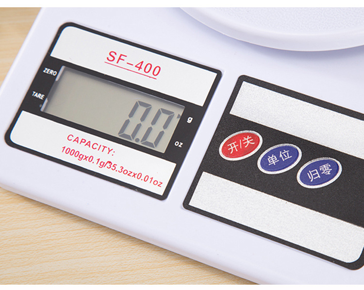 Sf400 Kitchen Weighing Electronic Scale Baking Weighing Gram Weight Scale Small 10kg Household Food Scale