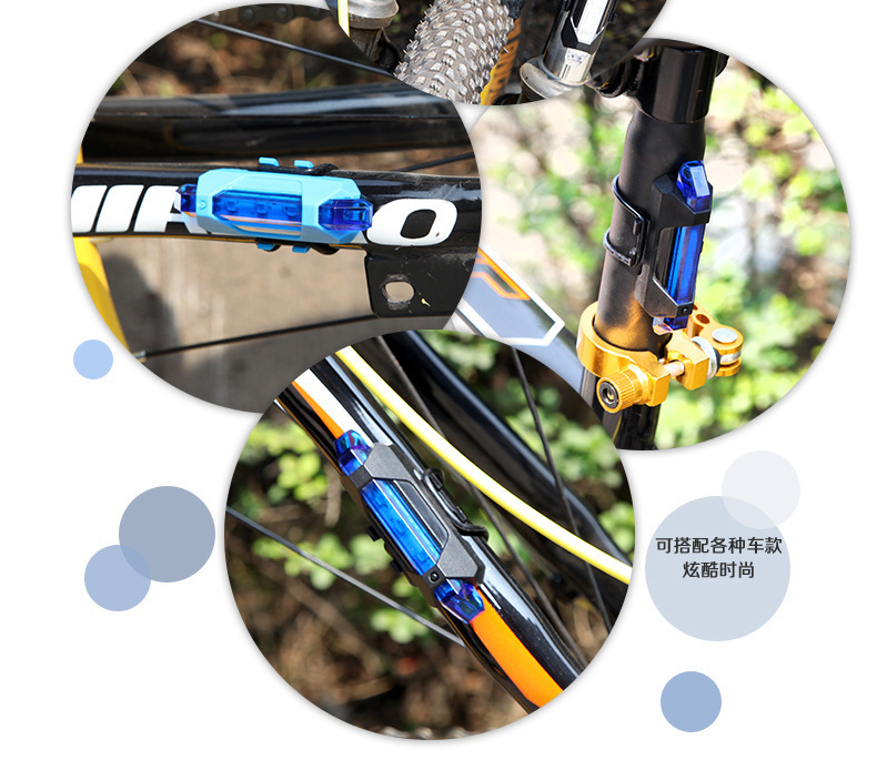 Bicycle Light USB Charging Led Warning Lamp Night Riding Bicycle Tail Light Mountain Bike Riding Equipment