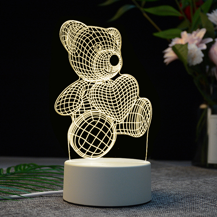 New Exotic Creative Children Cartoon Gift 3D Table Lamp New Exotic Electronic Bedside Induction Led Small Night Lamp