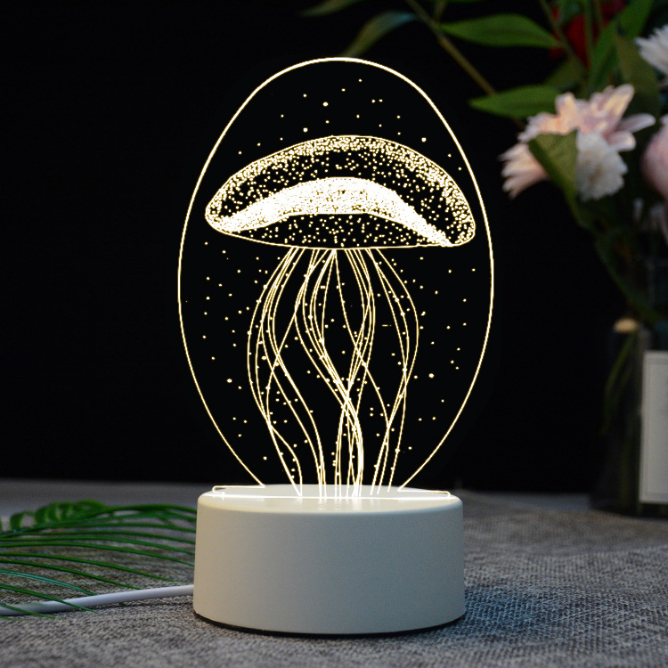 New Exotic Creative Children Cartoon Gift 3D Table Lamp New Exotic Electronic Bedside Induction Led Small Night Lamp