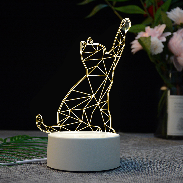 New Exotic Creative Children Cartoon Gift 3D Table Lamp New Exotic Electronic Bedside Induction Led Small Night Lamp