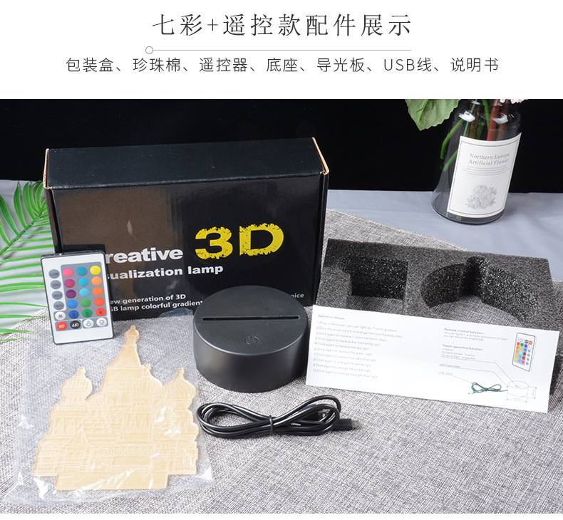 New Exotic Creative Children Cartoon Gift 3D Table Lamp New Exotic Electronic Bedside Induction Led Small Night Lamp