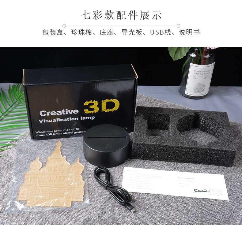 New Exotic Creative Children Cartoon Gift 3D Table Lamp New Exotic Electronic Bedside Induction Led Small Night Lamp