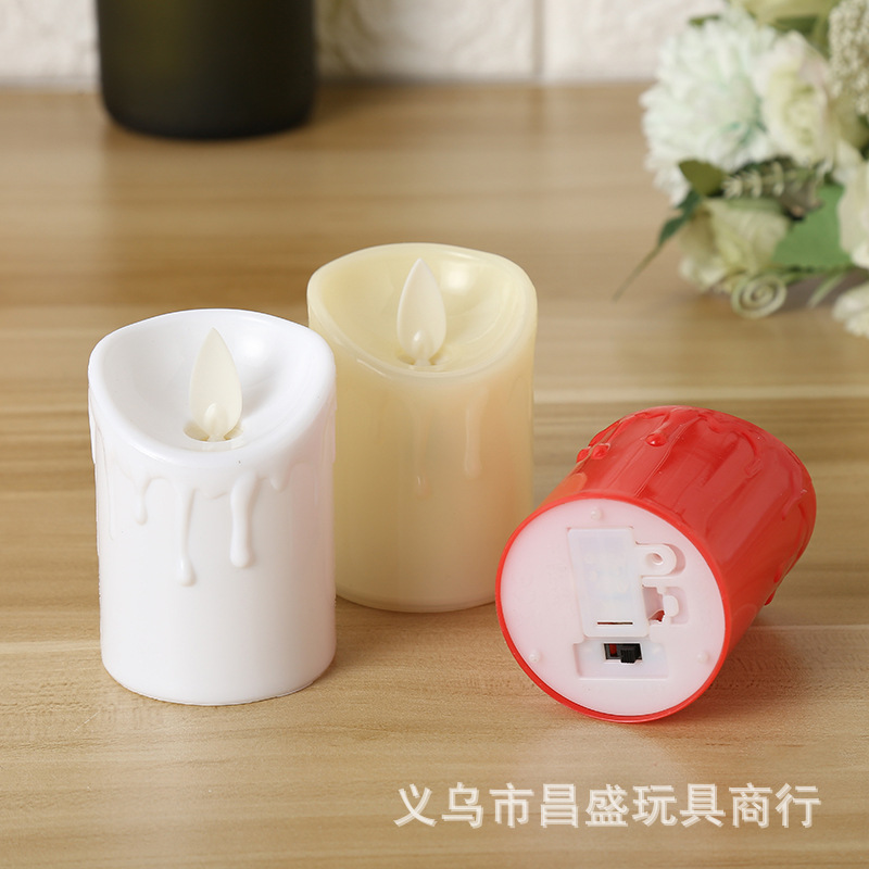 LED Electronic Candle Light Christmas Decoration Tears Candle Lead Street Lamp Swing Craft Simulation Small Tears
