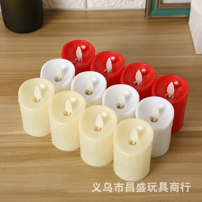LED Electronic Candle Light Christmas Decoration Tears Candle Lead Street Lamp Swing Craft Simulation Small Tears