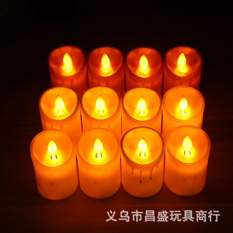 LED Electronic Candle Light Christmas Decoration Tears Candle Lead Street Lamp Swing Craft Simulation Small Tears