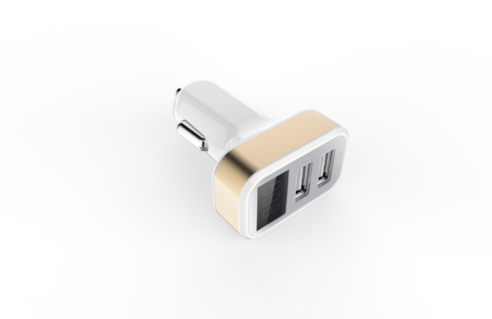 Car Charger Dual USB voltage display car charging electronic products Fast Charger 2.1A Car Charger Dual USB voltage display car charging electronic products Fast Charger 2.1A