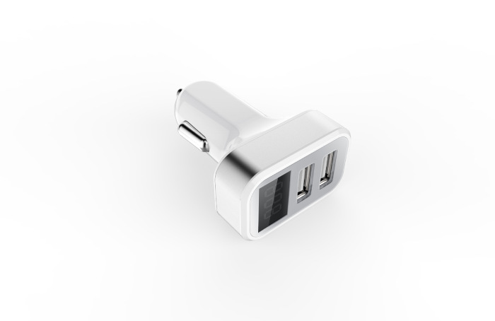 Car Charger Dual USB voltage display car charging electronic products Fast Charger 2.1A Car Charger Dual USB voltage display car charging electronic products Fast Charger 2.1A
