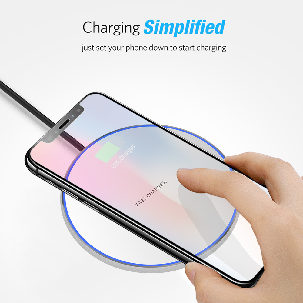 Mirror 10W Smart Qi Wireless Charger Electrical Appliance Metal Simple round Desktop Phone Fast Charge Wireless Charger Mirror 10W Smart Qi Wireless Charger Electrical Appliance Metal Simple round Desktop Phone Fast Charge Wireless Charger