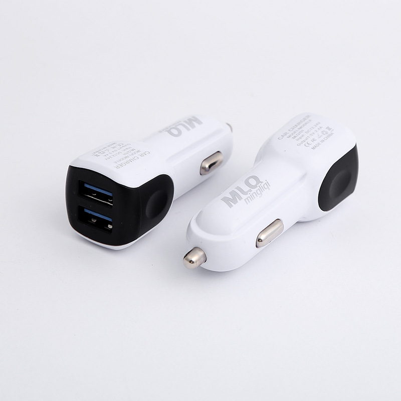 Minliqi MLQ car dual USB car charging quality fast 2.4a car dual phone charger wholesale Minliqi MLQ car dual USB car charging quality fast 2.4a car dual phone charger wholesale